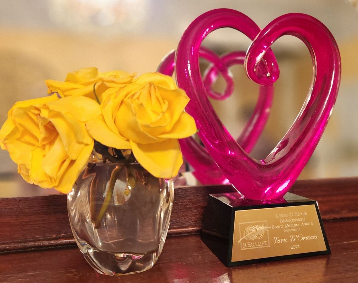 Yellow roses and award